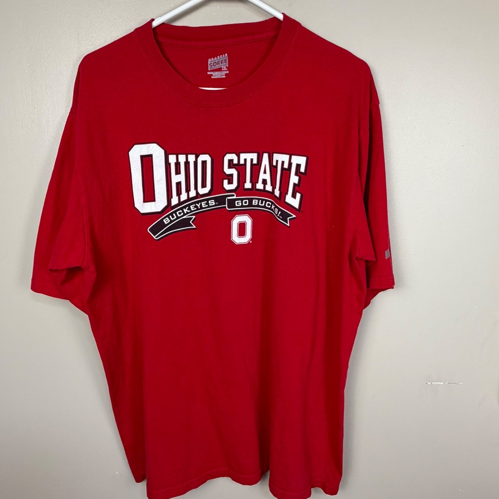 Soffe Ohio State Buckeyes T-Shirt Mens XL Red Short Sleeve Graphic Tee Go Bucks